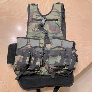 Camo Paintball/Airsoft Vest. Worn just a few times to play airsoft in. Like new